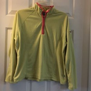 Lime greenish/yellowish lightweight fleece top